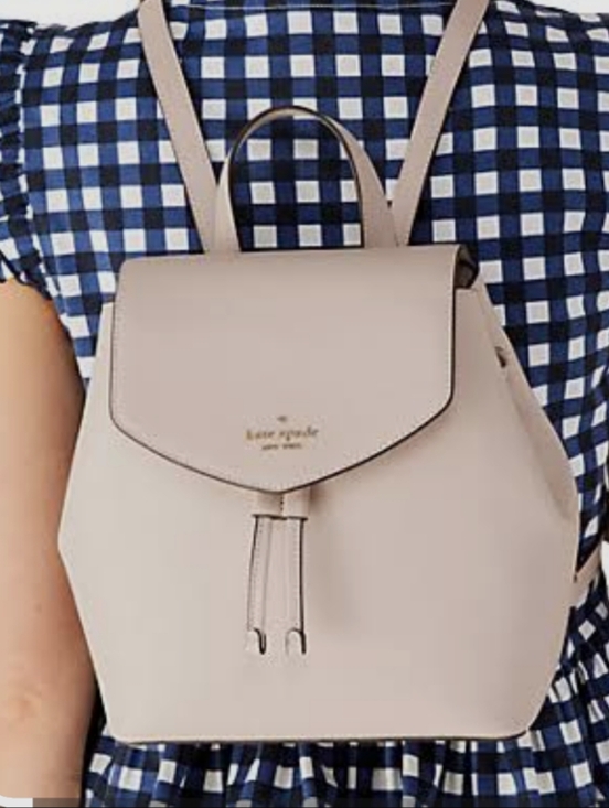 Kate Spade Lizzie Medium Saffiano Flap Backpack Blush main image 4